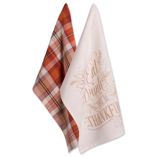 Design Imports Fall Be Thankful 2-pc. Dish Cloth Set, One Size, Multiple Colors